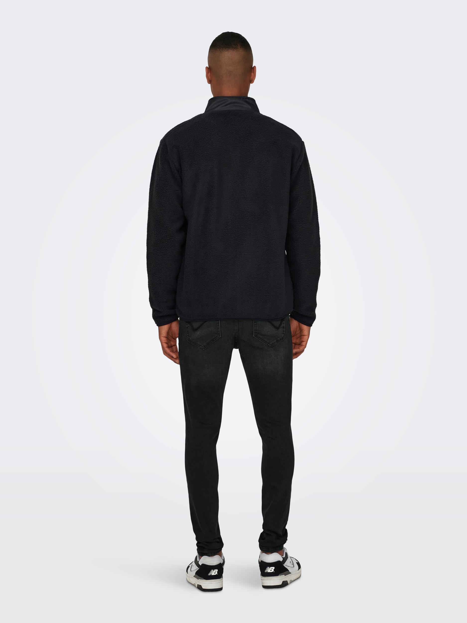ONSJUST REG FULL ZIP TEDDY SWEAT BF