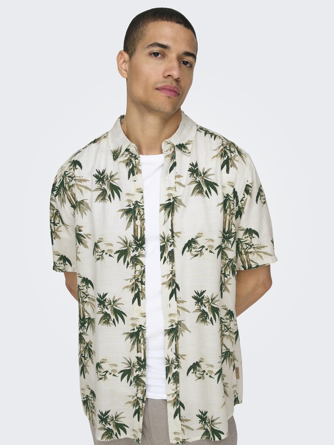 ONSBOLD REG SS PALM TREE AOP SHIRT