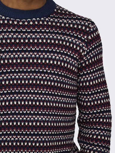 ONSMUSA REG 3 STRUC CREW KNIT