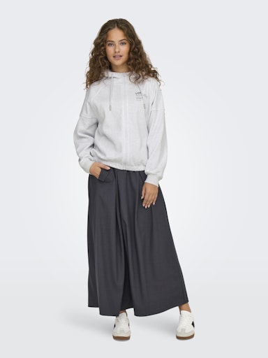 ONLDAZE L/S ZIP PRINT HOOD SWT