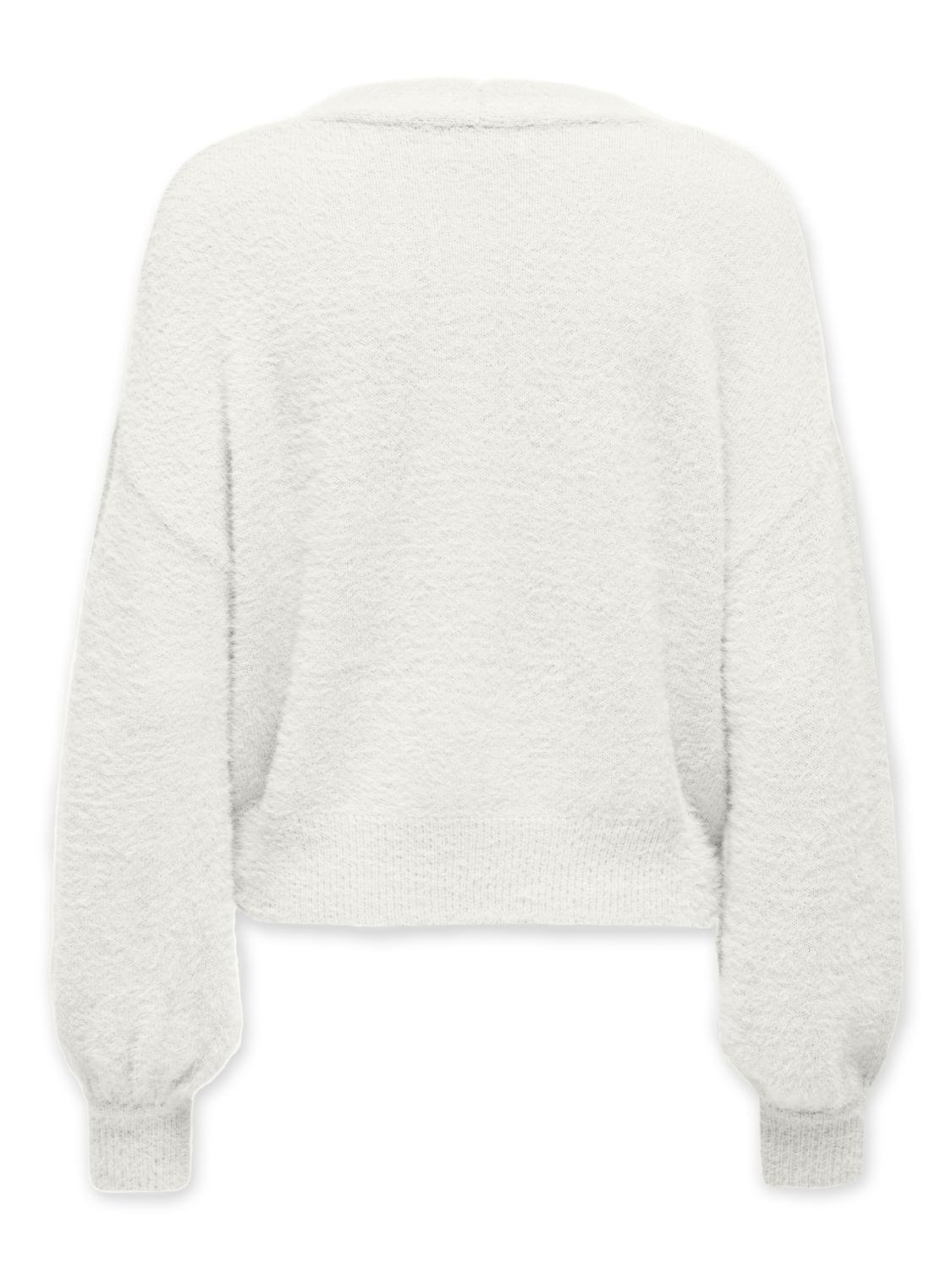 CARPIUMO LS PUFF V-NECK CARDIGAN KNT