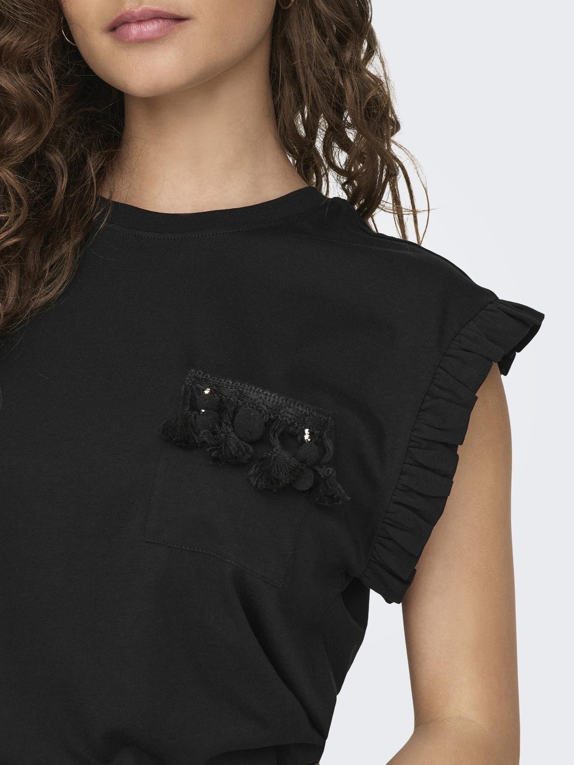 ONLFILIPPA S/S DETAIL POCKET TOP JRS