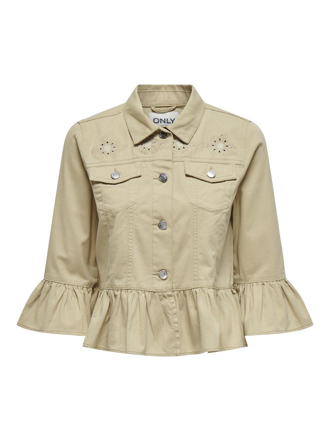 ONLVALERIE 3/4 EM FRILL JACKET PNT