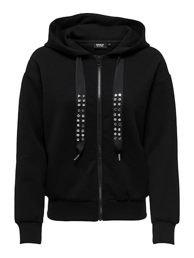 ONLFANCY L/S ZIP HOOD STRING SWT