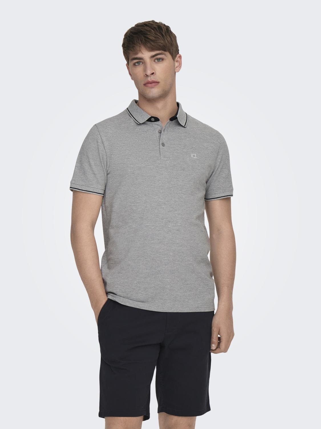 ONSFLETCHER LIFE SLIM SS POLO NOOS