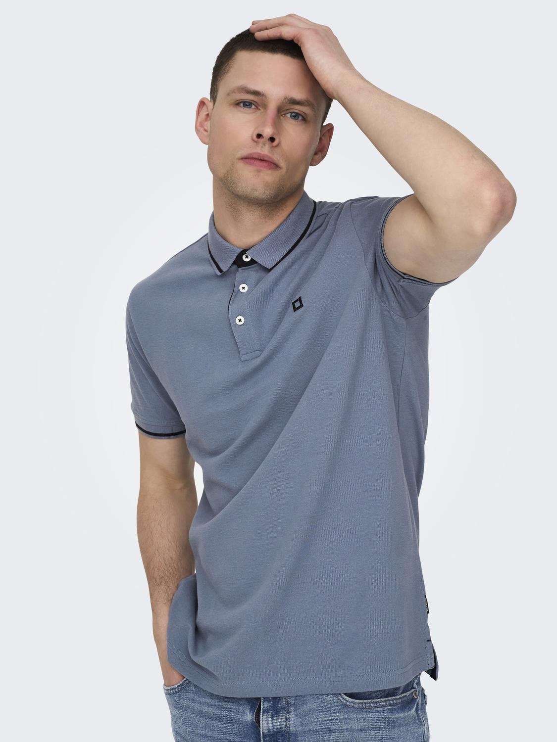 ONSFLETCHER LIFE SLIM SS POLO NOOS