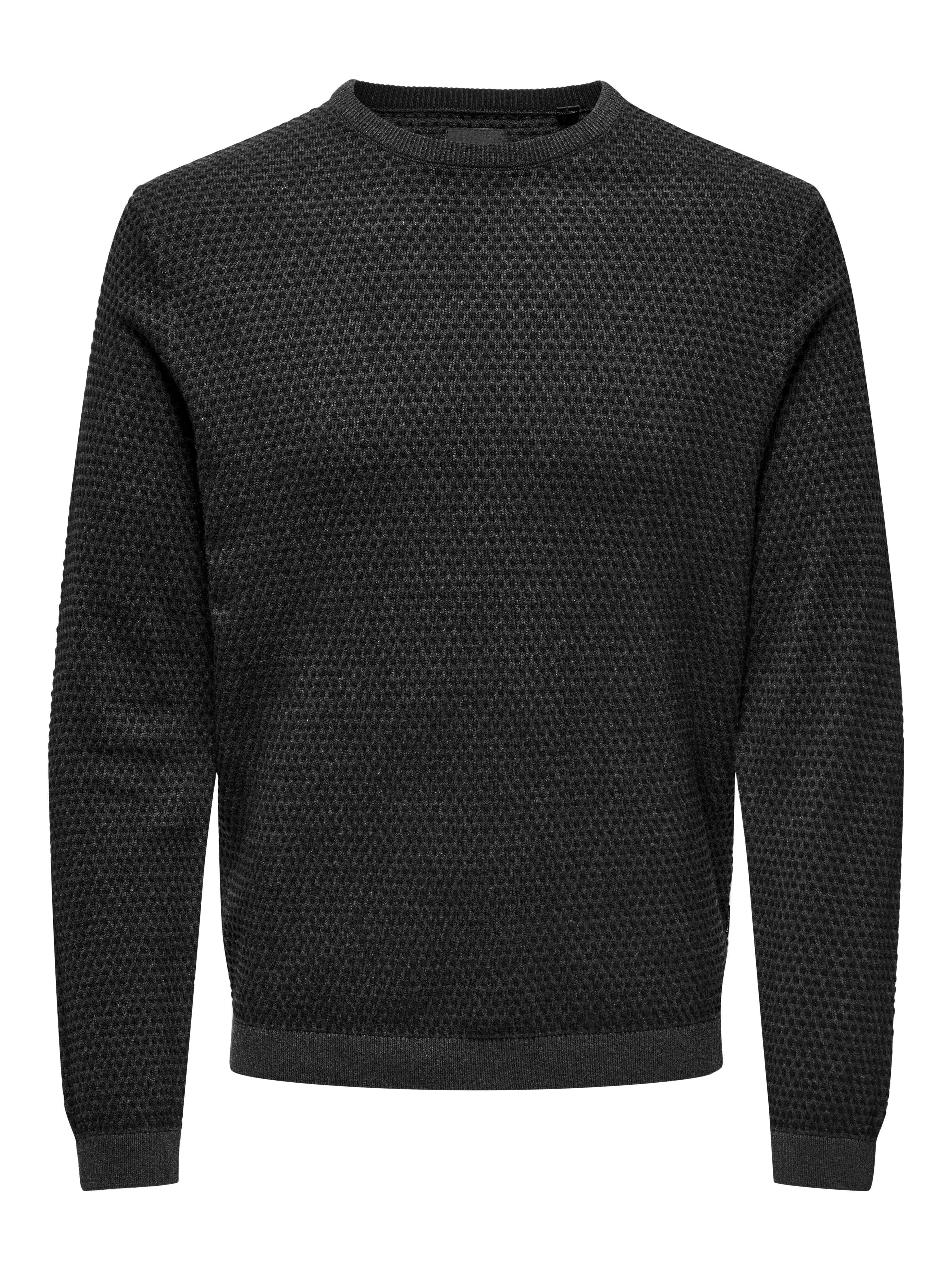 ONSTAPA REG 12 STRUC LS CREW KNIT NOOS
