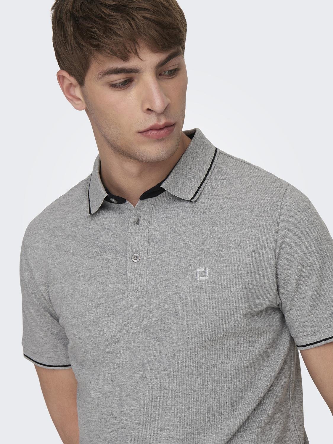 ONSFLETCHER LIFE SLIM SS POLO NOOS