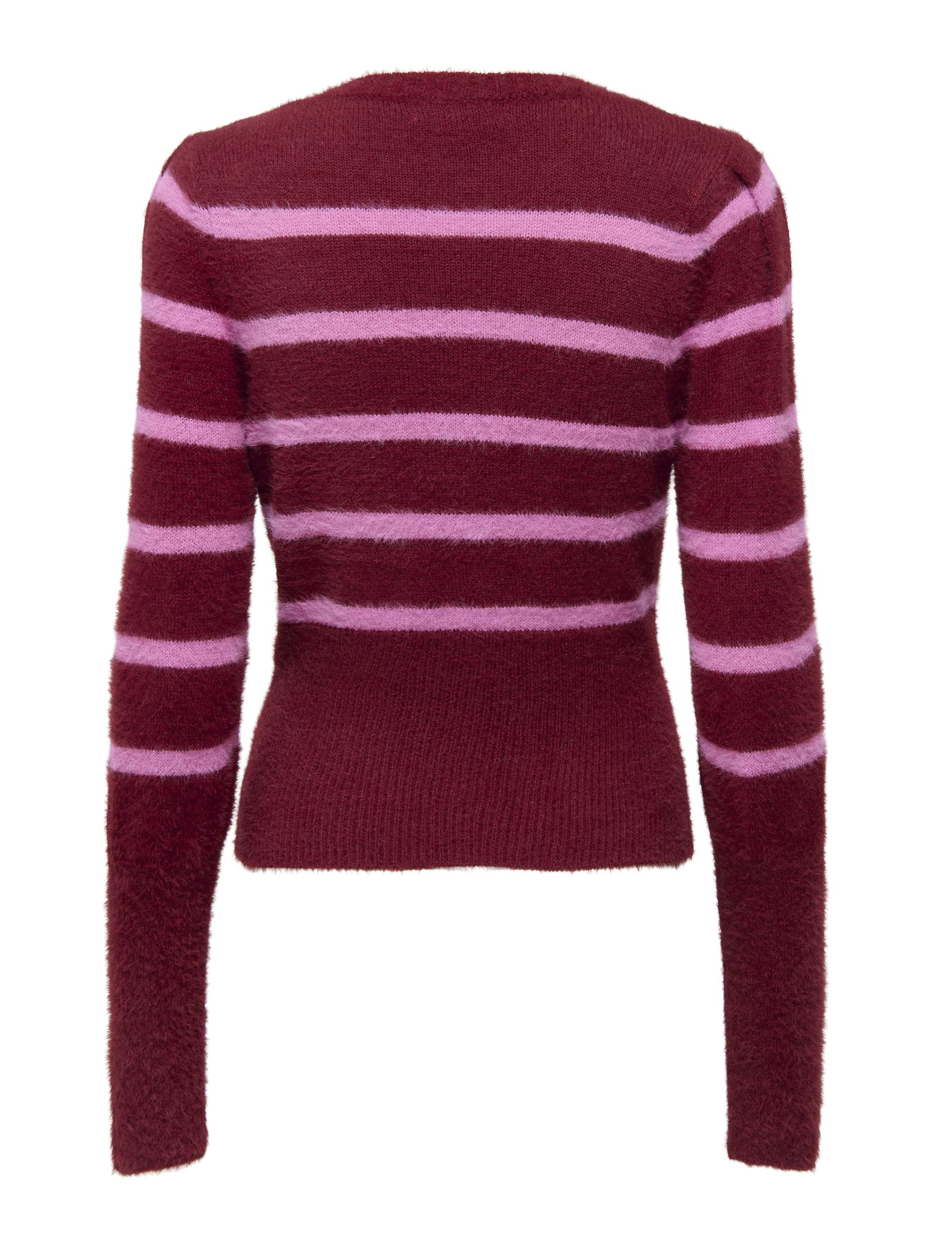 ONLPIUMO LS PUFF STRIPE O-NECK CC KNT