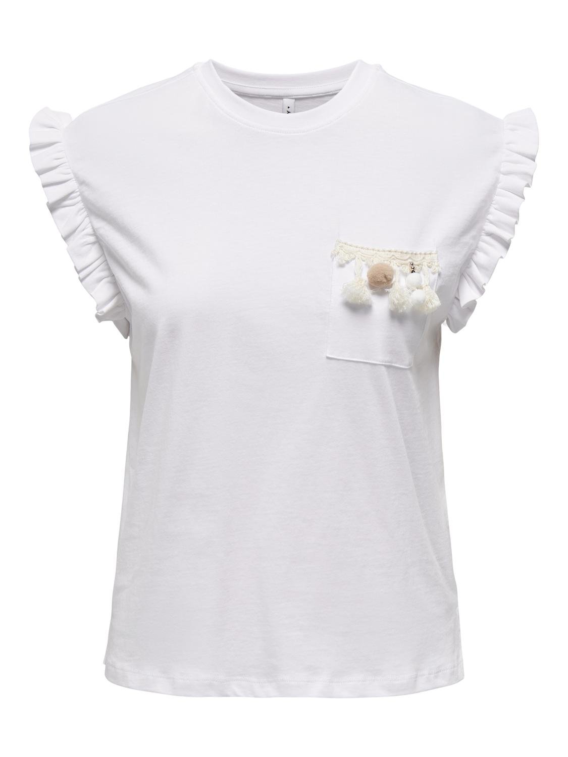ONLFILIPPA S/S DETAIL POCKET TOP JRS