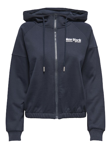ONLDAZE L/S ZIP PRINT HOOD SWT