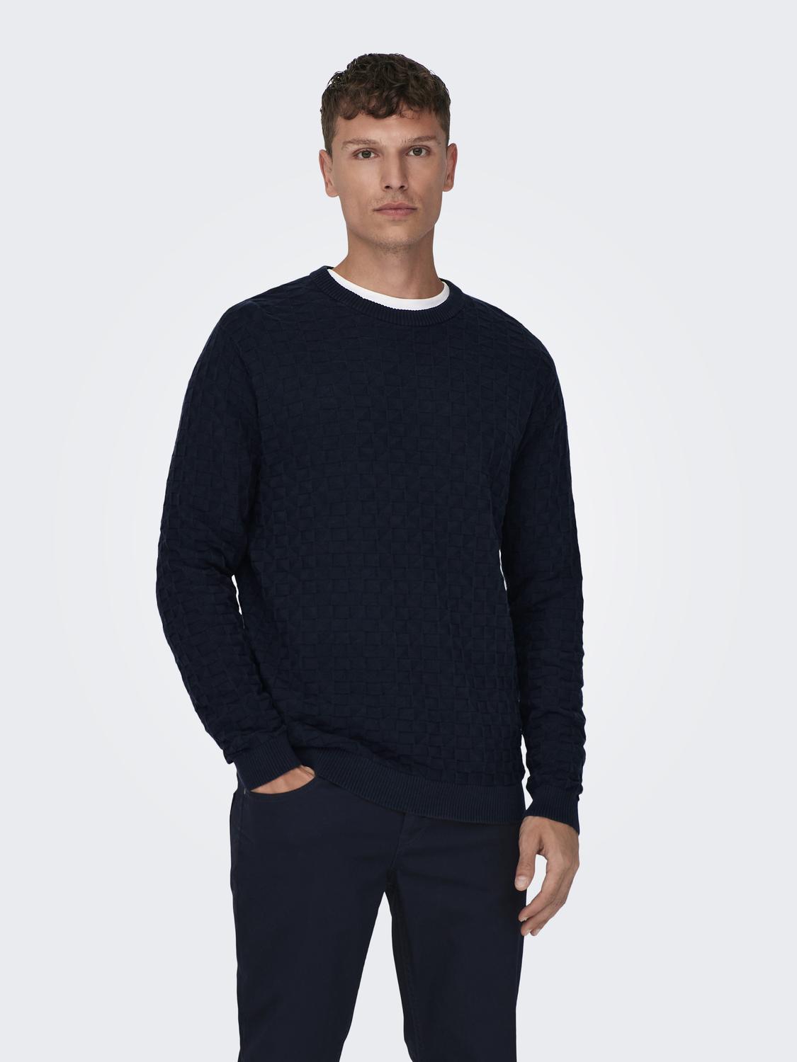 ONSKALLE REG 12 STRUC CREW KNIT NOOS