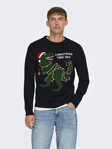 ONSXMAS REG 5 PLACE CREW KNIT