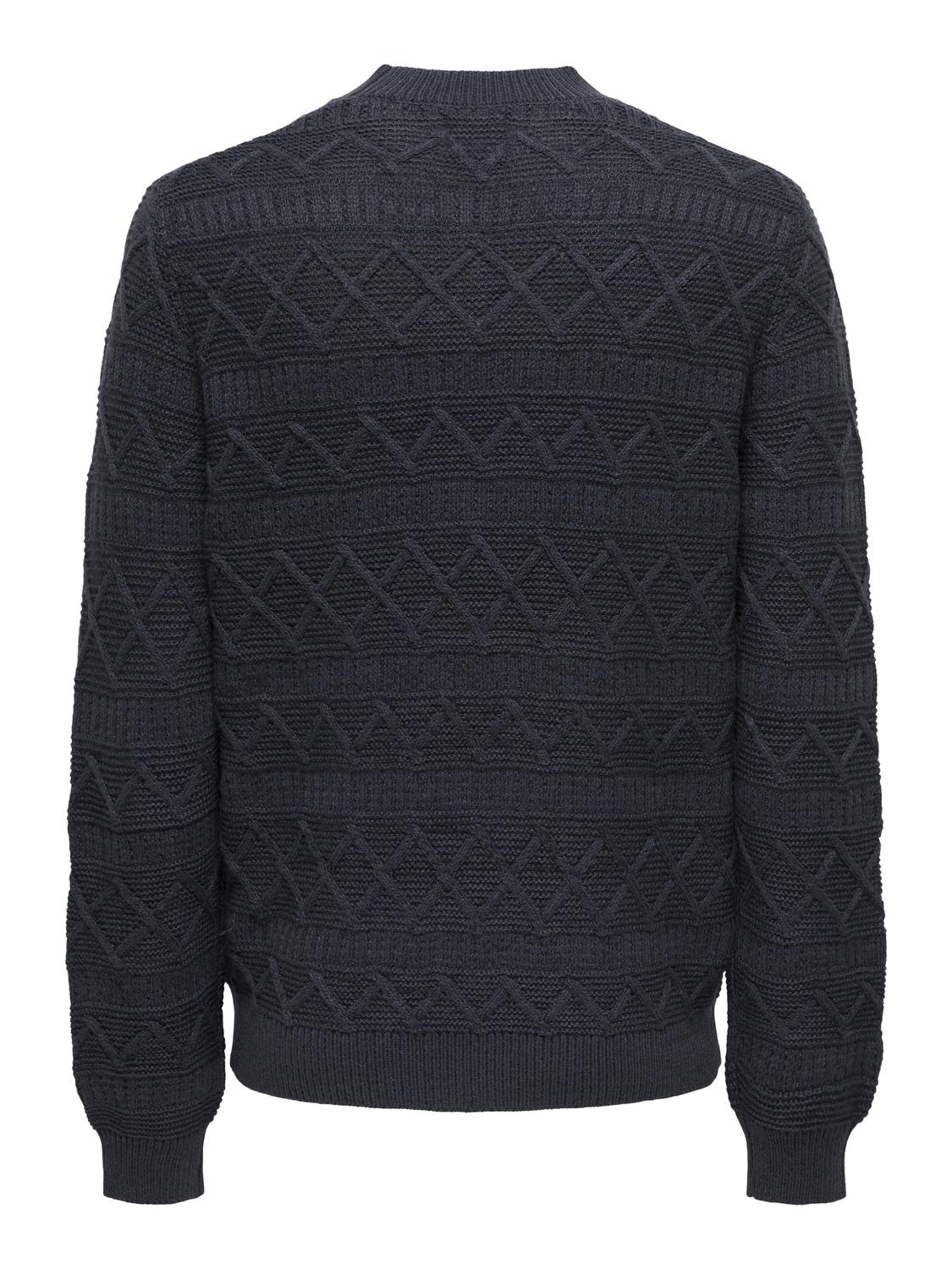 ONSWADE REG 5 STRUC CREW NECK KNIT