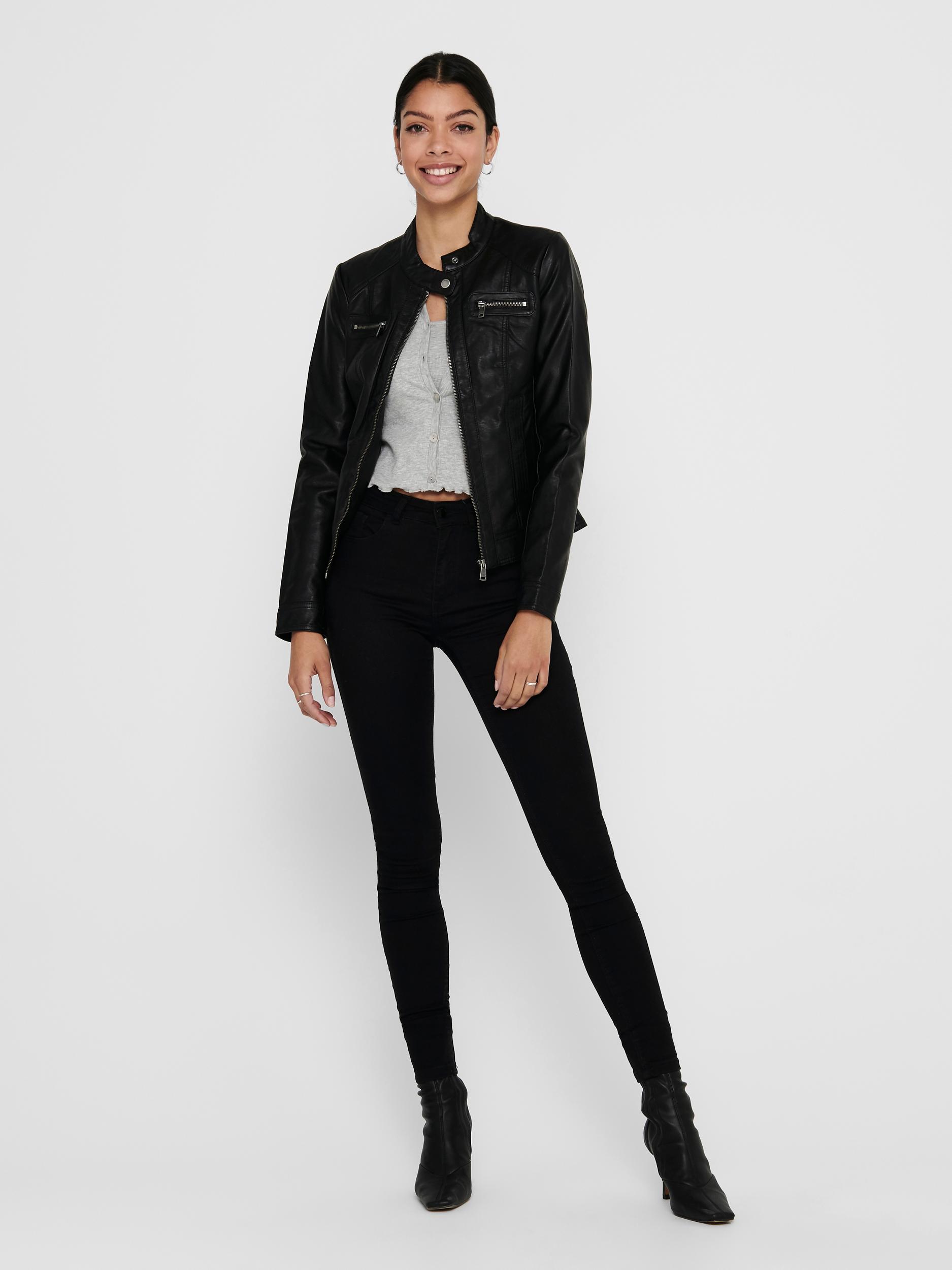 ONLBANDIT FAUX LEATHER BIKER OTW NOOS