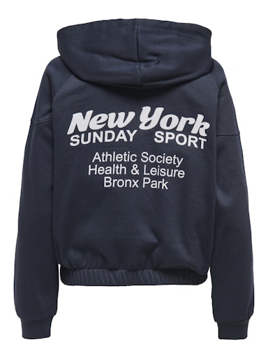 ONLDAZE L/S ZIP PRINT HOOD SWT