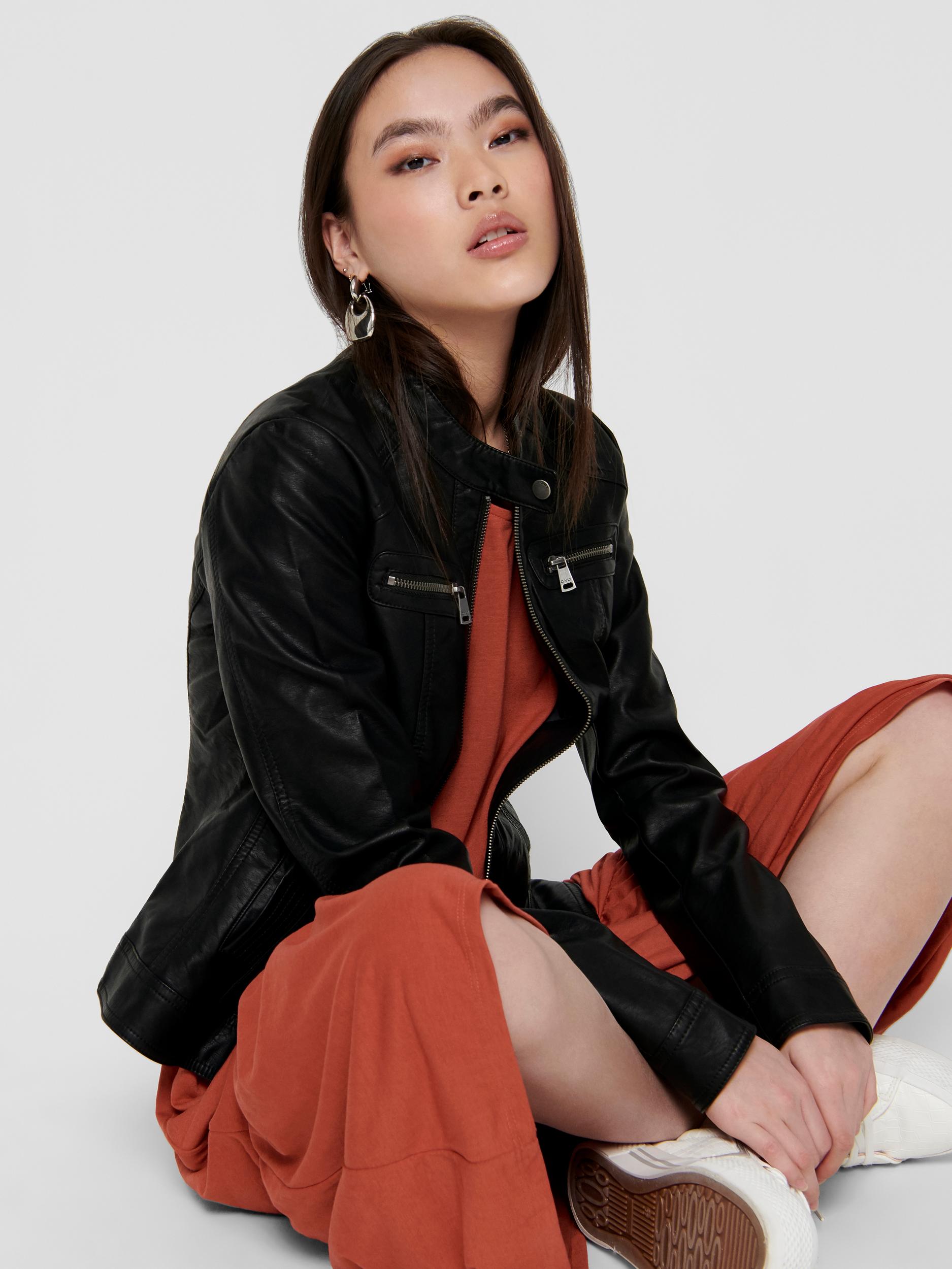 ONLBANDIT FAUX LEATHER BIKER OTW NOOS