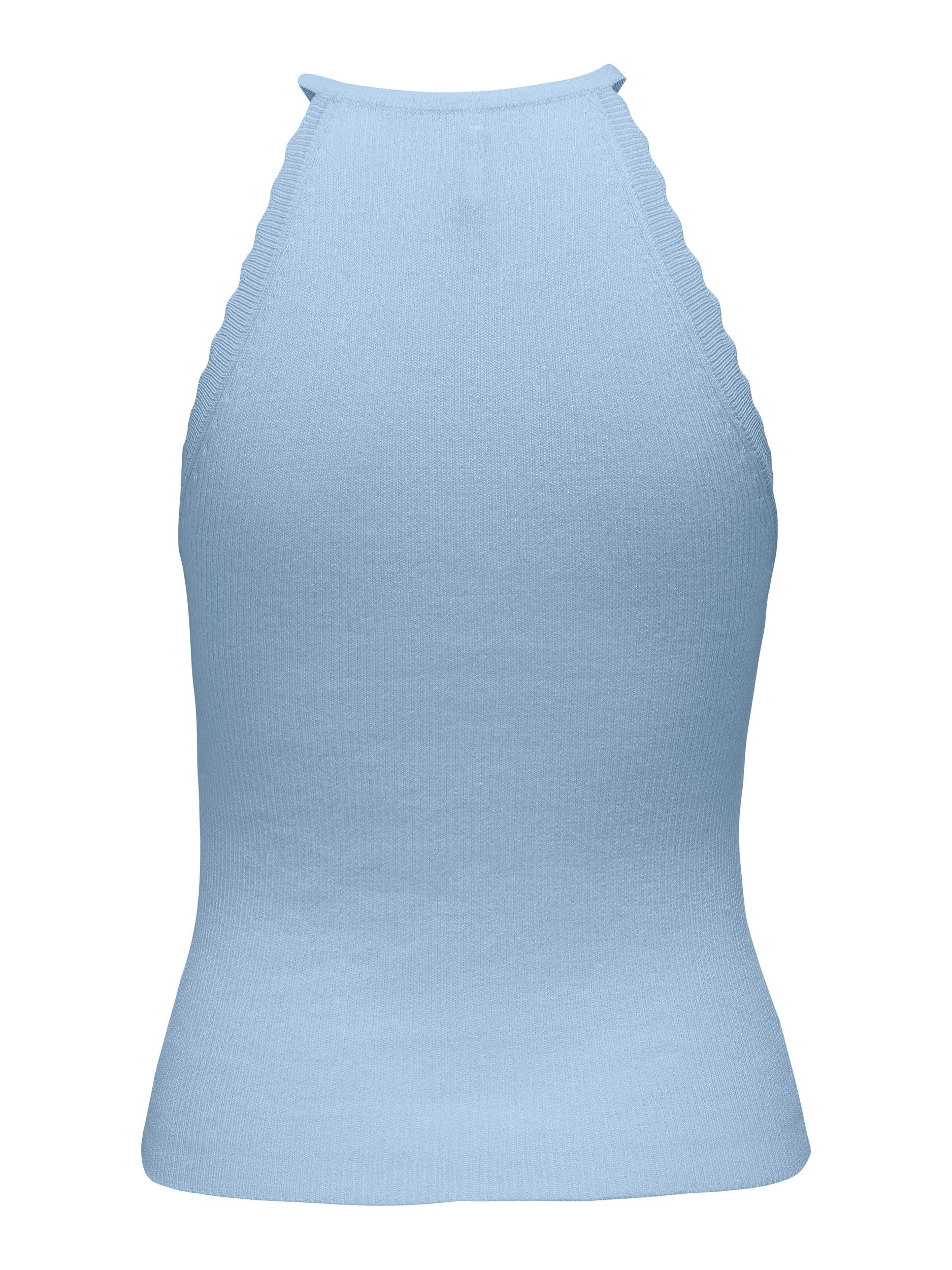 ONLGEMMA SL SCALLOP HLTNECK TOP CC KNT