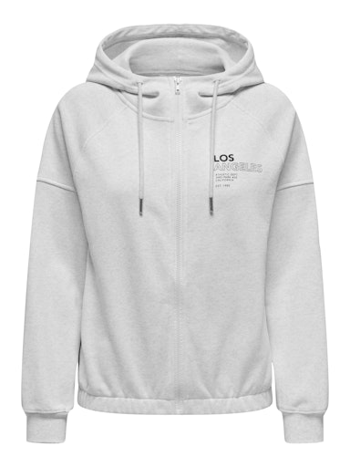 ONLDAZE L/S ZIP PRINT HOOD SWT