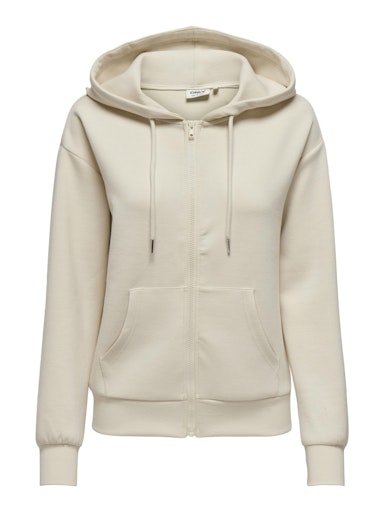 ONLFANCY L/S ZIP PEARL HOOD SWT