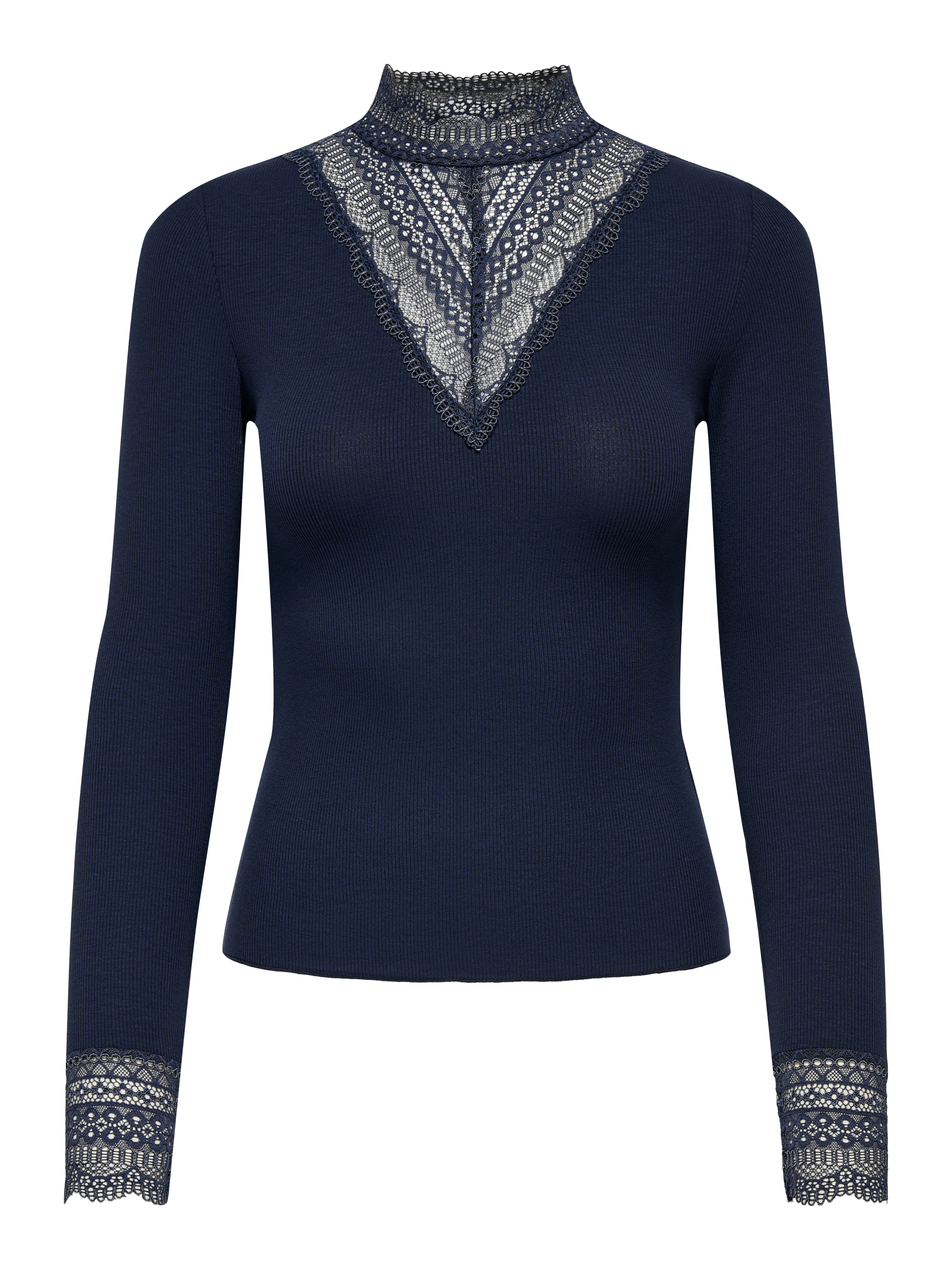 ONLTILDE L/S HIGH NECK LACE TOP JRS NOOS