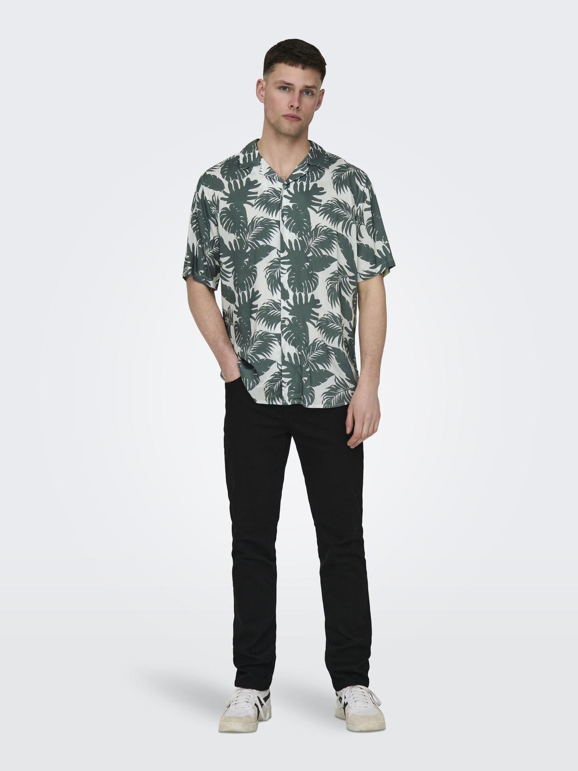 ONSDASH LIFE REG VISC AOP SS SHIRT 8400