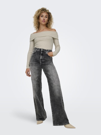ONLPIPER L/S OFF SHOULDER TOP JRS