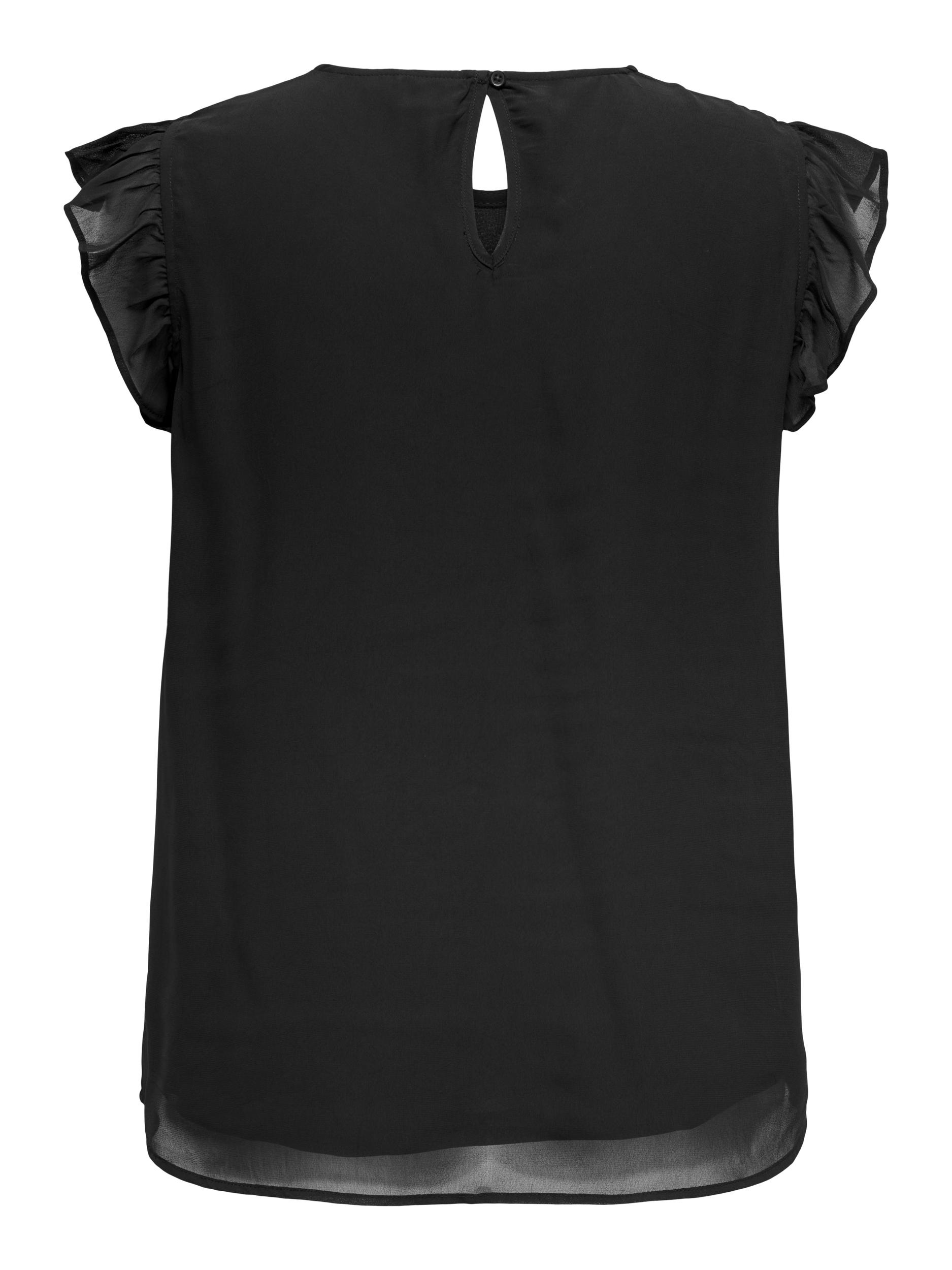 CARANN STAR LIFE S/L FRILL TOP AOP