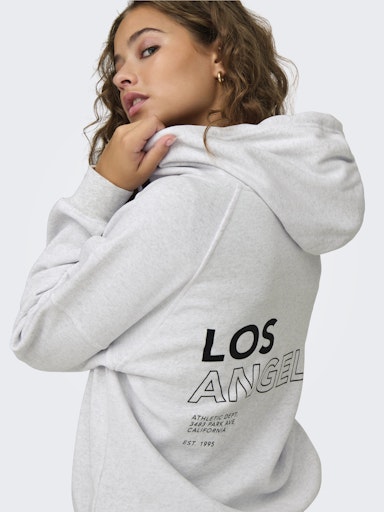 ONLDAZE L/S ZIP PRINT HOOD SWT