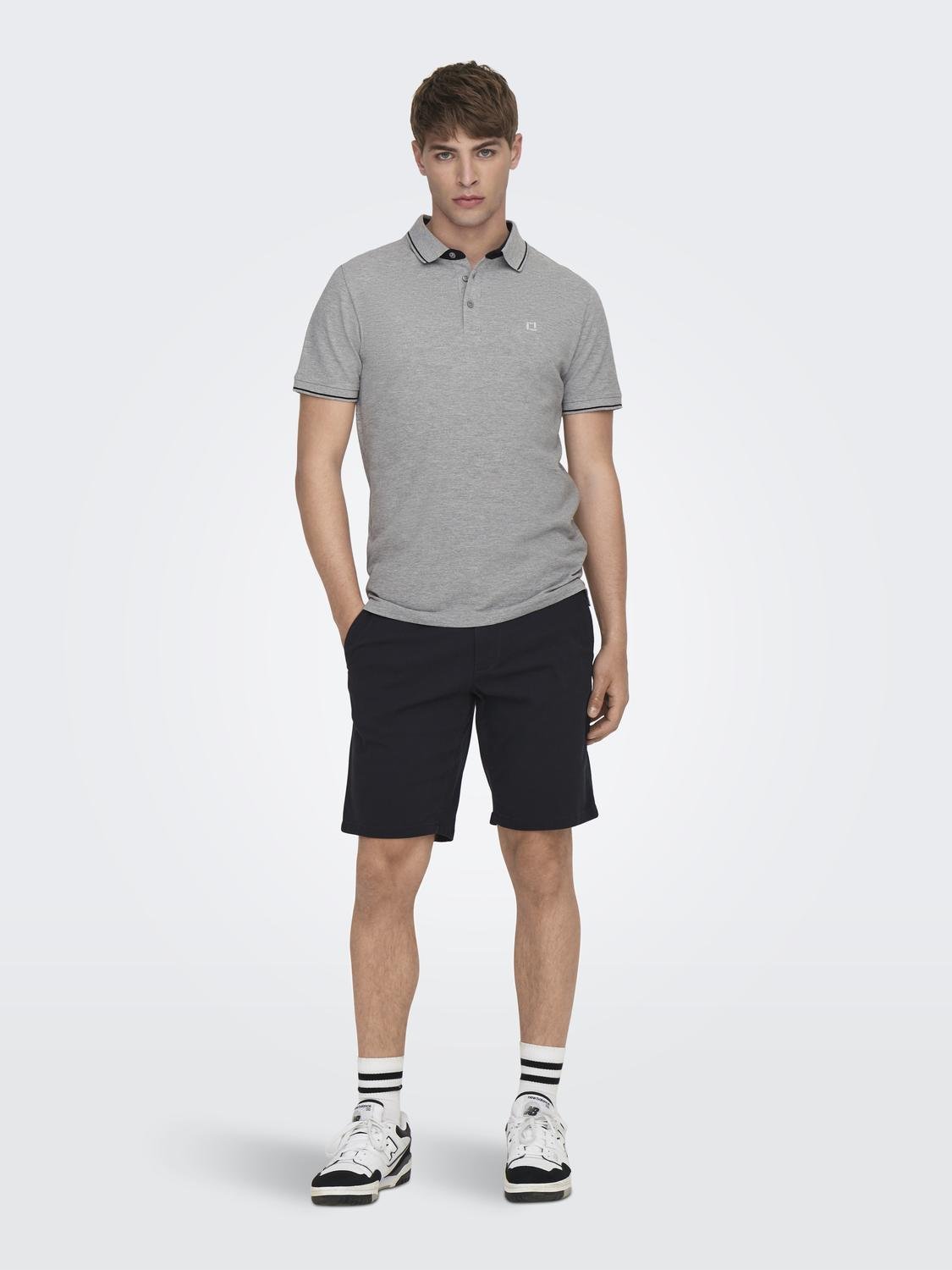 ONSFLETCHER LIFE SLIM SS POLO NOOS