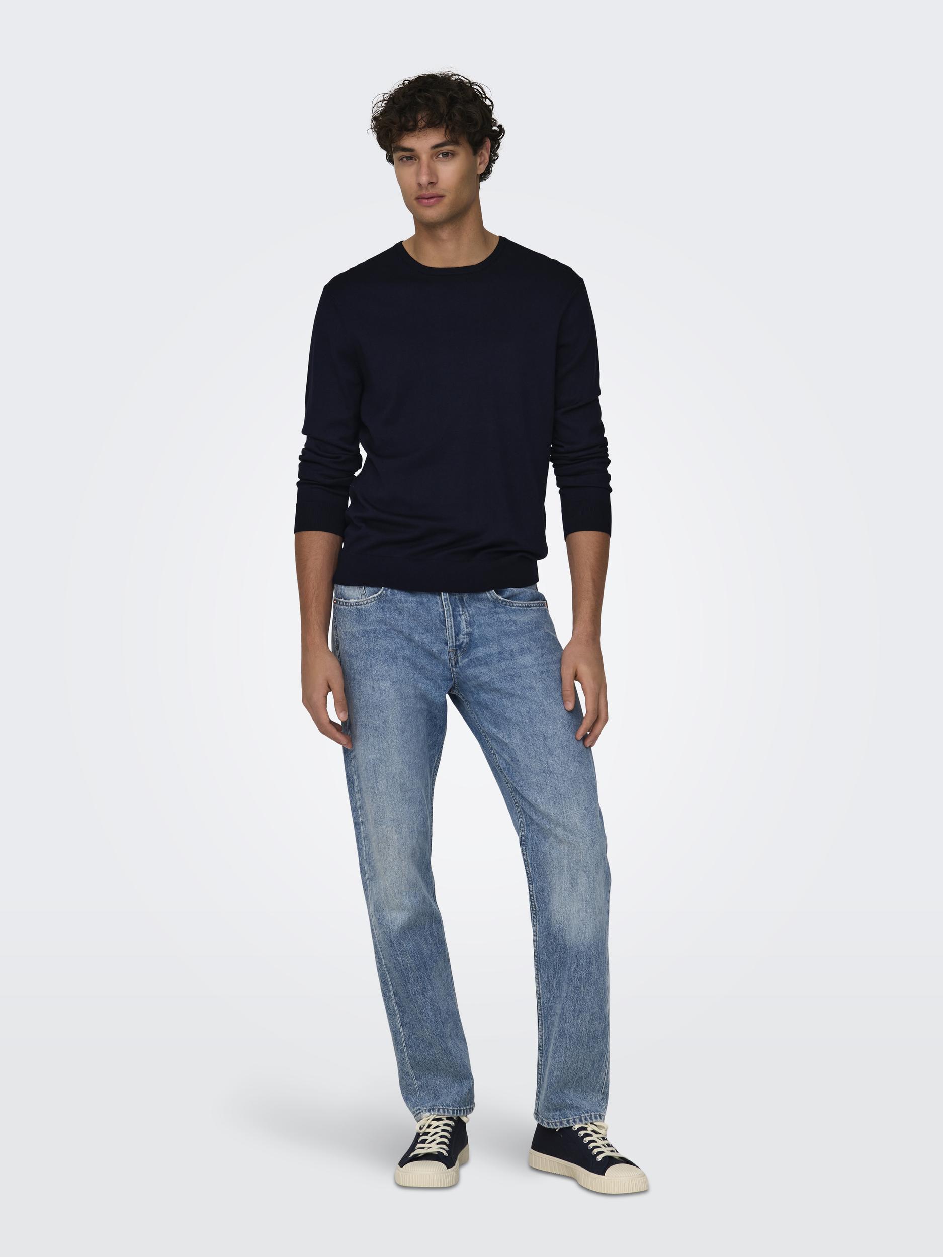ONSWYLER LIFE REG 14 LS CREW KNIT NOOS