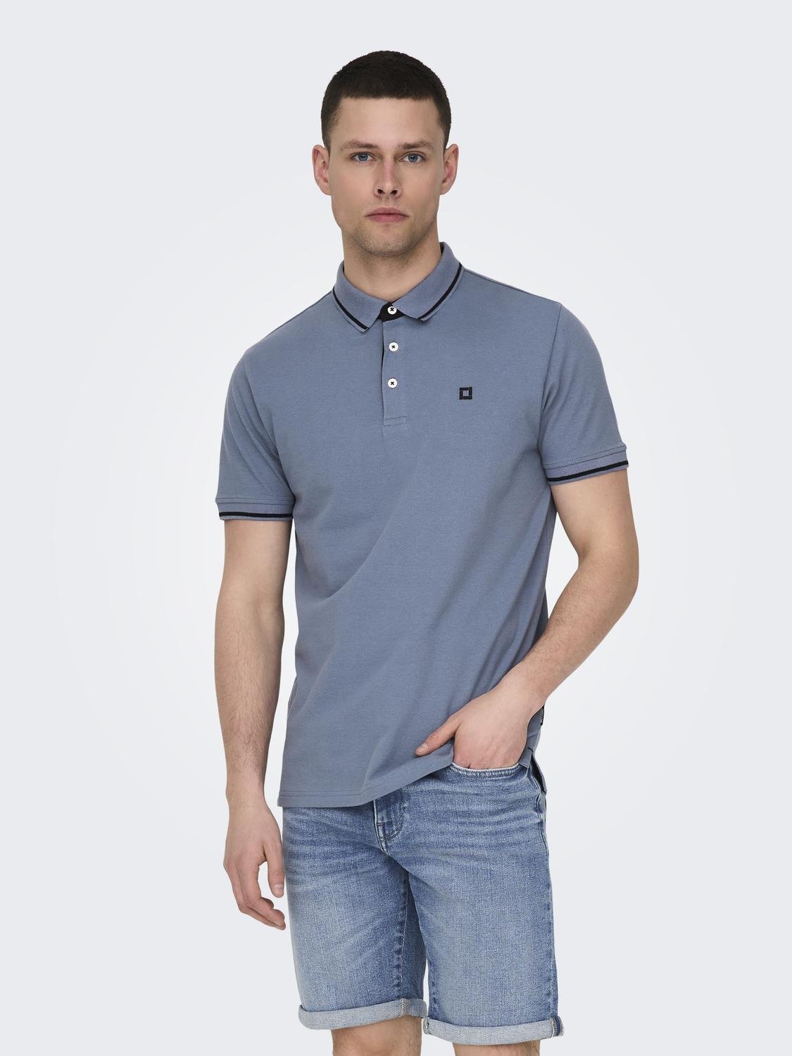 ONSFLETCHER LIFE SLIM SS POLO NOOS