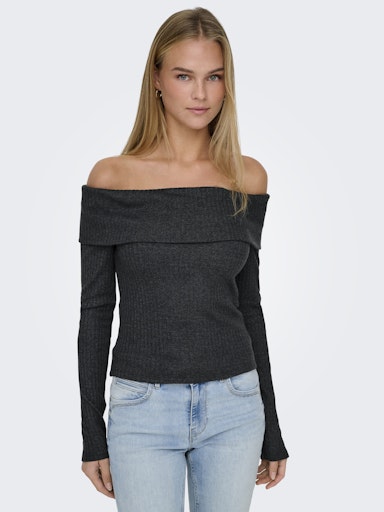 ONLPIPER L/S OFF SHOULDER TOP JRS