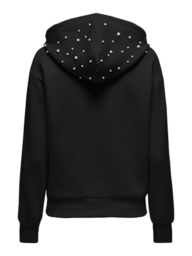 ONLFANCY L/S ZIP PEARL HOOD SWT