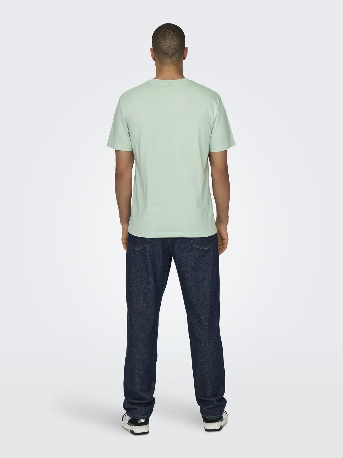 ONSKOLTON REG BEACH PHOTOPRINT SS TEE