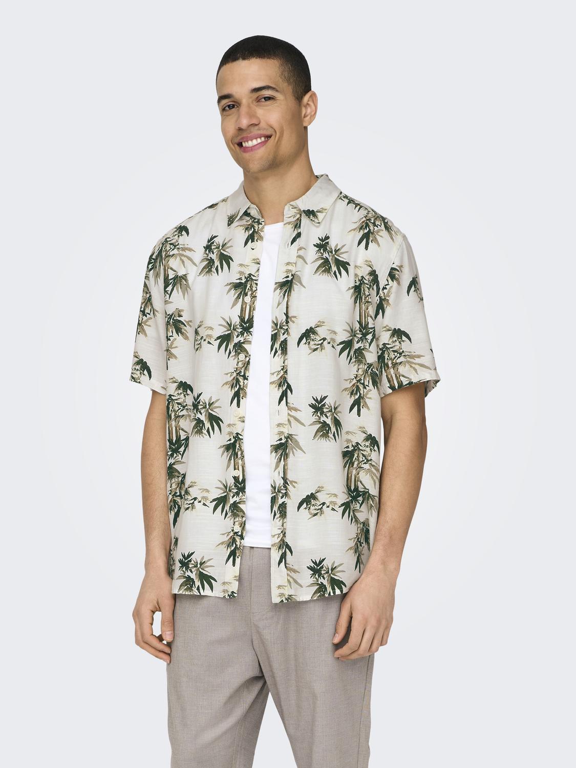 ONSBOLD REG SS PALM TREE AOP SHIRT