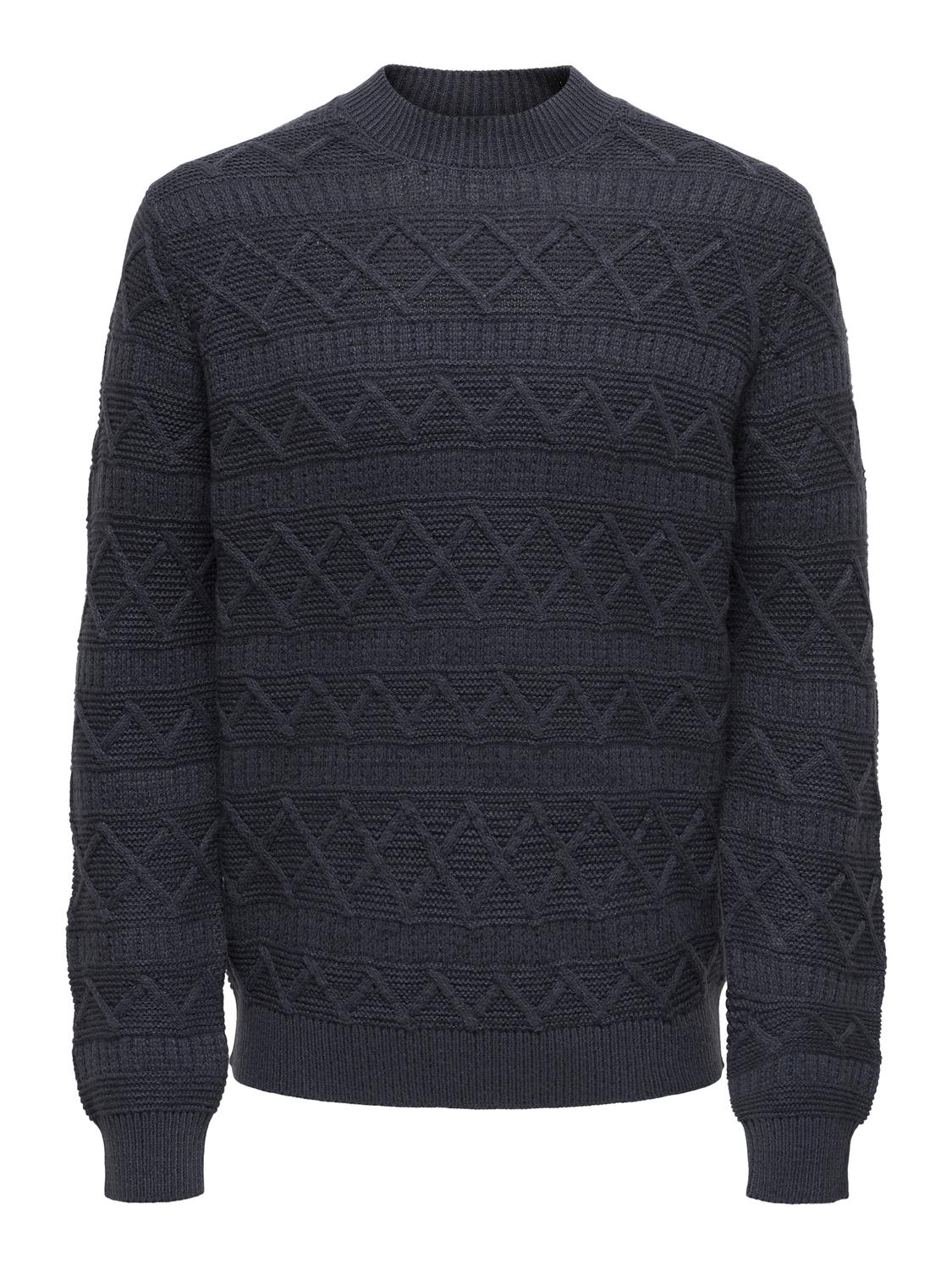 ONSWADE REG 5 STRUC CREW NECK KNIT