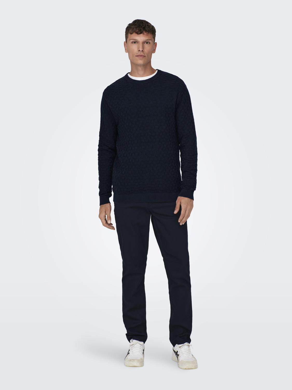 ONSKALLE REG 12 STRUC CREW KNIT NOOS