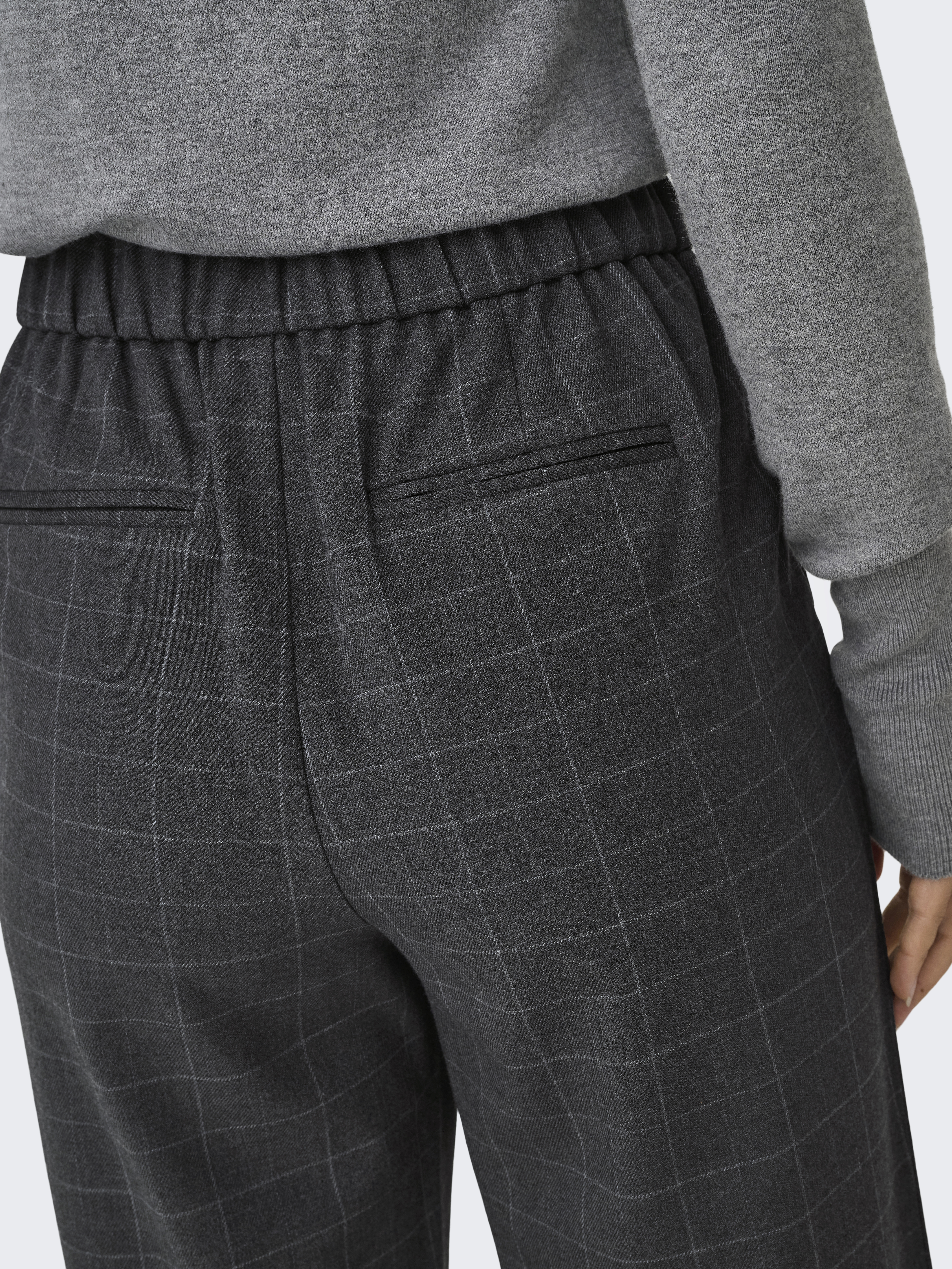 ONLRITA LOOSE CHECK LYREX BELT PANT TLR