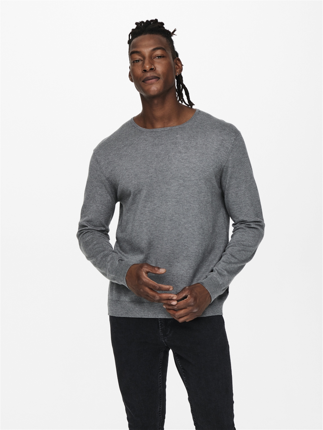 ONSWYLER LIFE REG 14 LS CREW KNIT NOOS