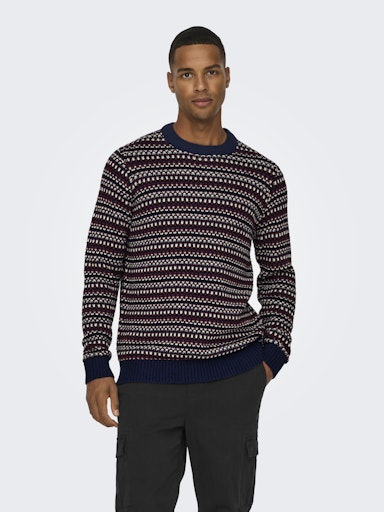 ONSMUSA REG 3 STRUC CREW KNIT