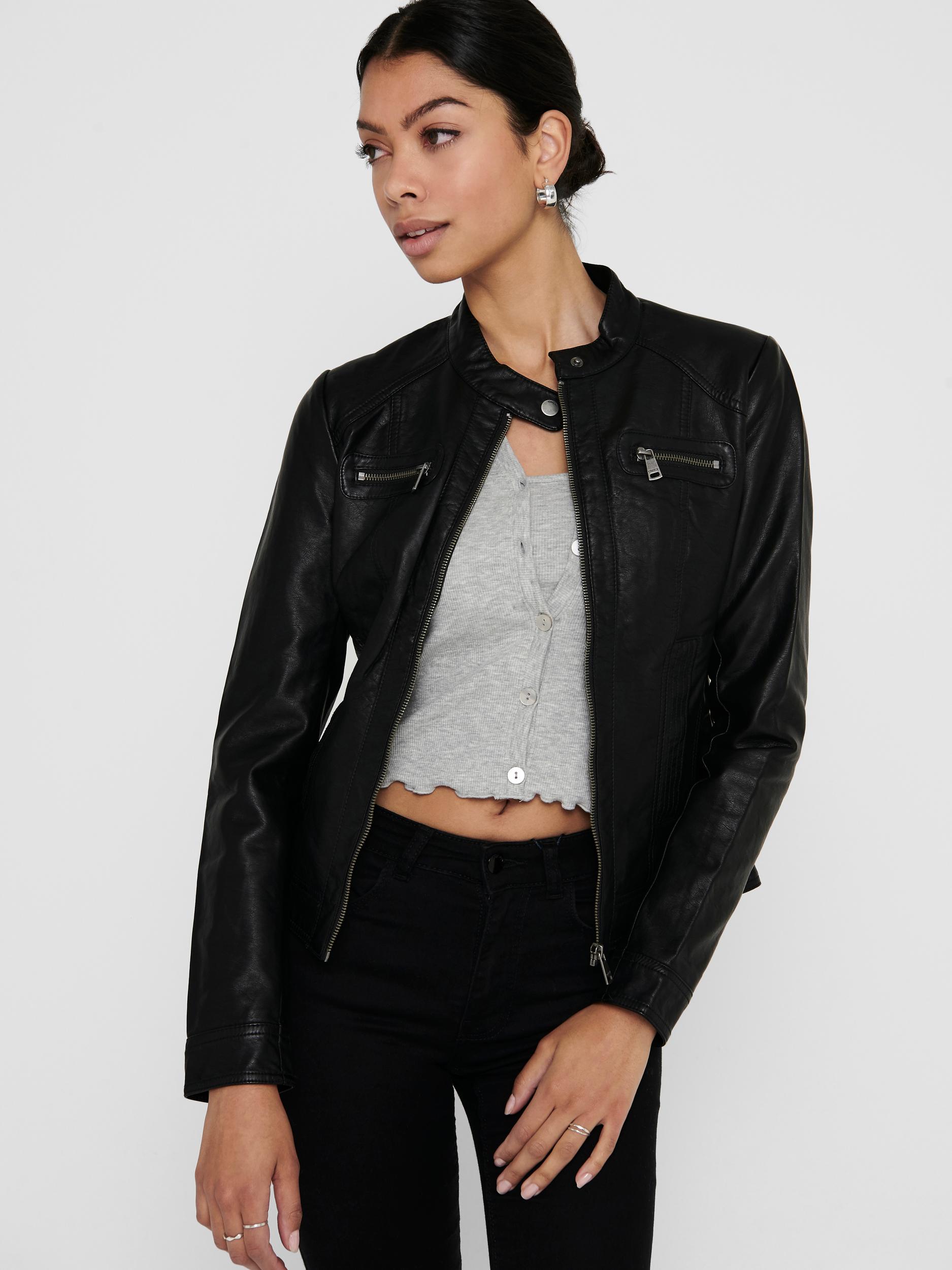 ONLBANDIT FAUX LEATHER BIKER OTW NOOS