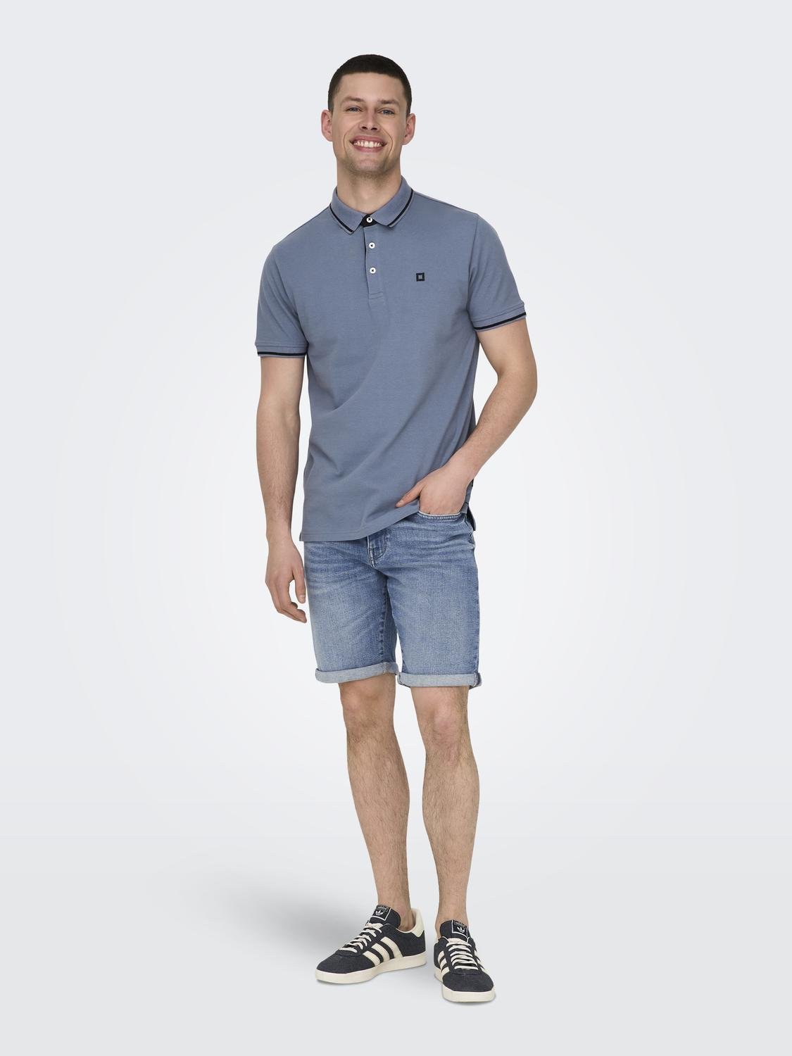 ONSFLETCHER LIFE SLIM SS POLO NOOS