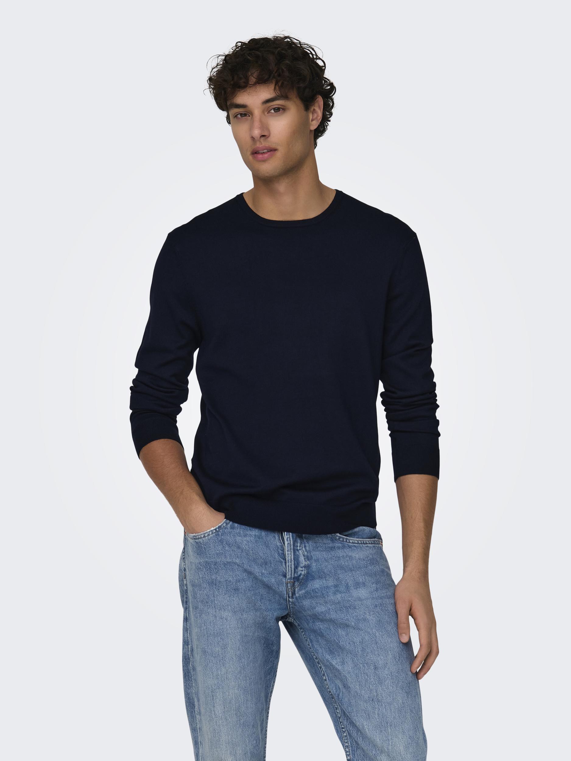 ONSWYLER LIFE REG 14 LS CREW KNIT NOOS