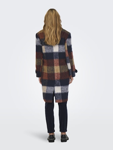 ONLALINA LIFE CHECK WOOL COAT CC OTW