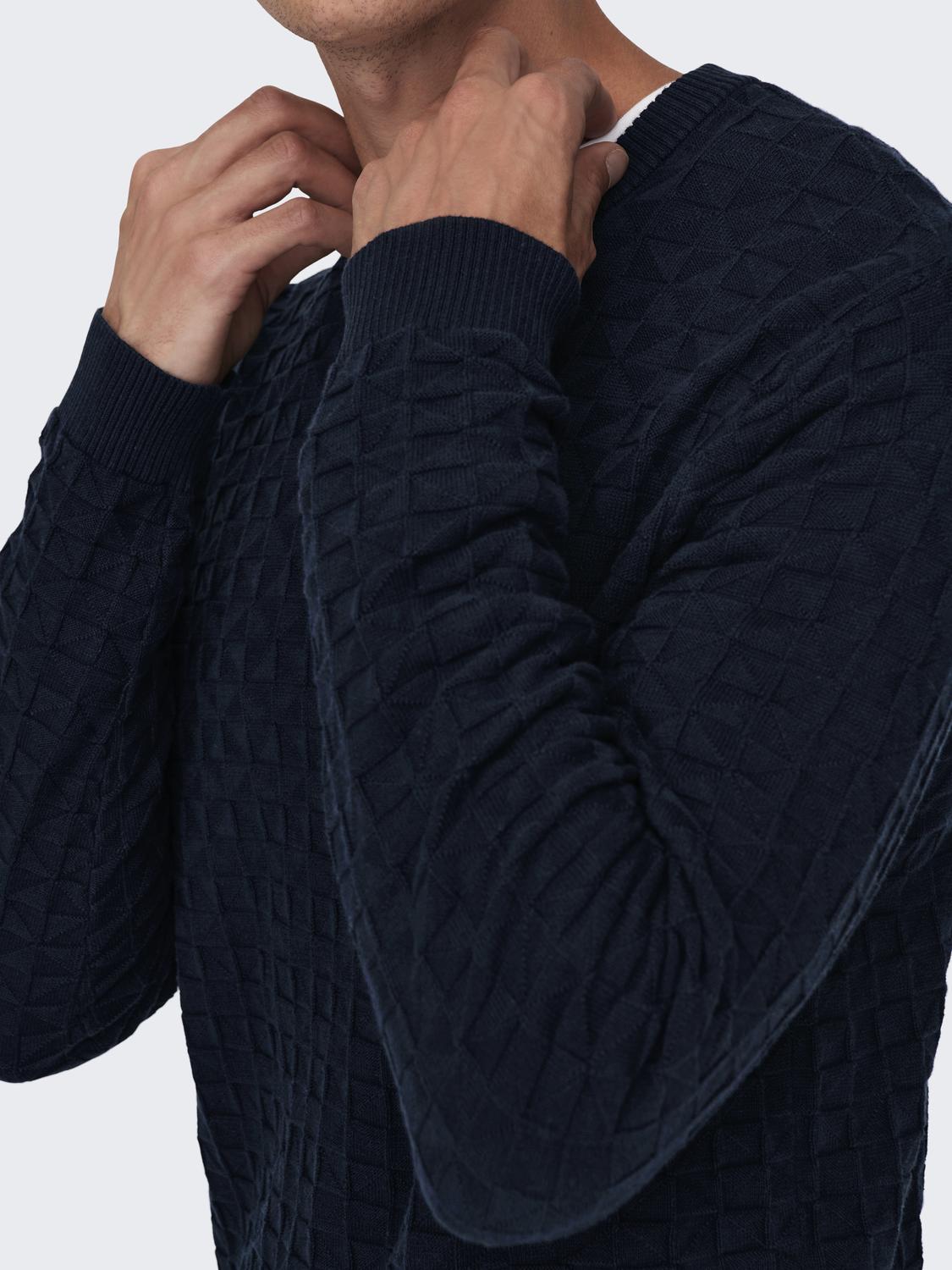 ONSKALLE REG 12 STRUC CREW KNIT NOOS