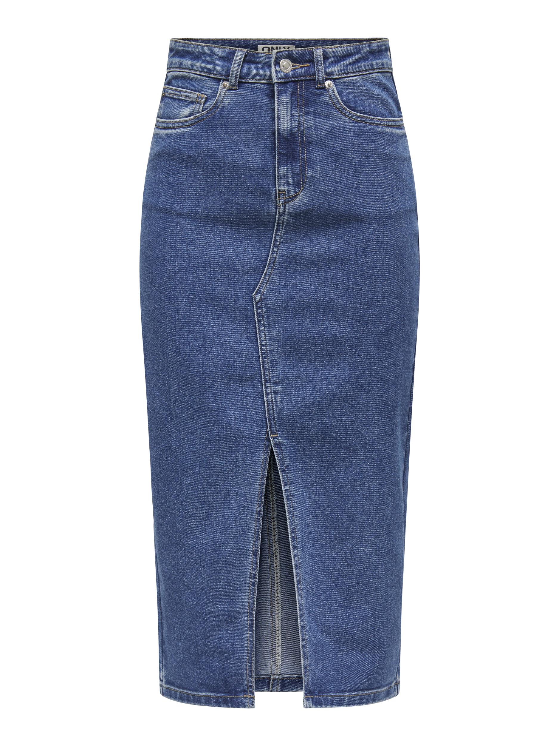 ONLSIRI FRONT SLIT SKIRT DNM GUA NOOS