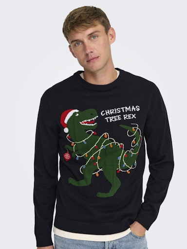 ONSXMAS REG 5 PLACE CREW KNIT