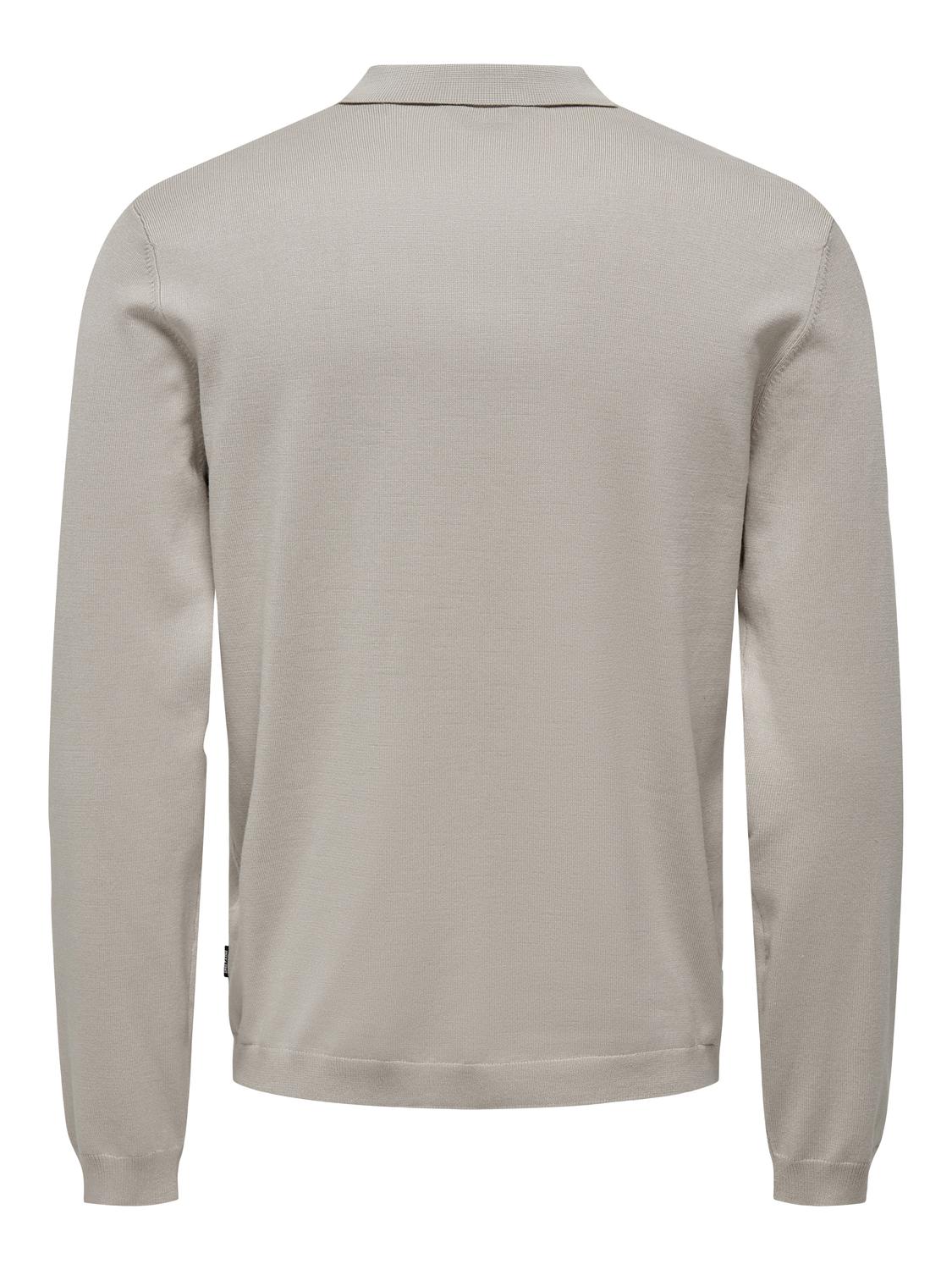 ONSWYLER LIFE REG 14 LS POLO KNIT NOOS