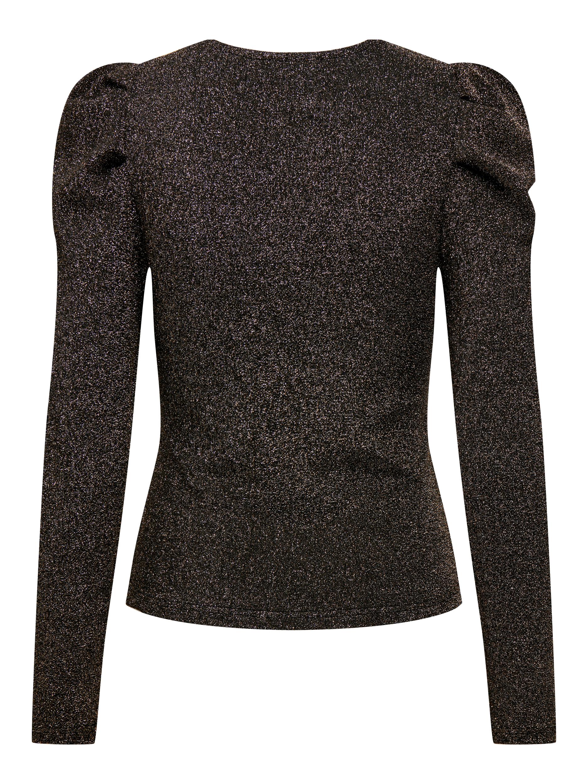 ONLNEW RICH L/S GLITTER PUFF TOP JRS